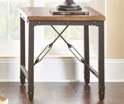 Ashford Wood & Metal End Table -FurniHub Store 810422851 1