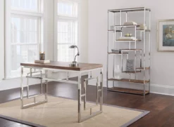 Alize Chrome Geometric Desk -FurniHub Store 810422875 810422876