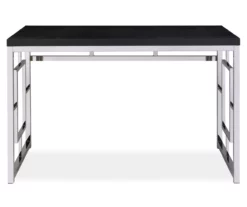 Alize Chrome Geometric Desk -FurniHub Store 810422879 2