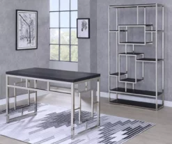 Alize Chrome Geometric Desk -FurniHub Store 810422879 810422880
