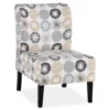 Triptis Charcoal & Tan Starburst Armless Accent Chair 1 Triptis Charcoal & Tan Starburst Armless Accent Chair -FurniHub Store 810431391 2