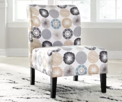 Triptis Charcoal & Tan Starburst Armless Accent Chair 5 Triptis Charcoal & Tan Starburst Armless Accent Chair -FurniHub Store 810431391