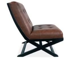 Sidewinder Brown Faux Leather Accent Chair -FurniHub Store 810431434 4