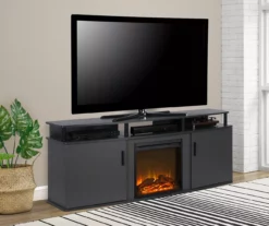 63" Gray Electric Fireplace Console 8 63" Gray Electric Fireplace Console -FurniHub Store 810434050 1