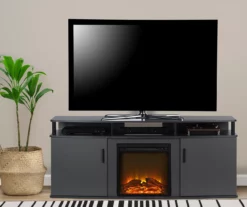 63" Gray Electric Fireplace Console 9 63" Gray Electric Fireplace Console -FurniHub Store 810434050 2