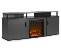 63" Gray Electric Fireplace Console 7 63" Gray Electric Fireplace Console -FurniHub Store 810434050 4