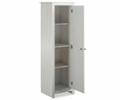 Lincoln Magnolia Oak White Single Door Kitchen Pantry -FurniHub Store 810447463 1