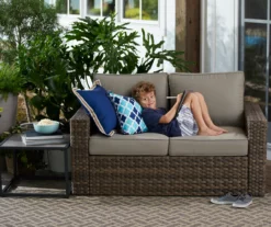 Broyhill Eagle Brooke All-Weather Wicker Cushioned Patio Loveseat 26 Broyhill Eagle Brooke All-Weather Wicker Cushioned Patio Loveseat -FurniHub Store 810452032 1 1