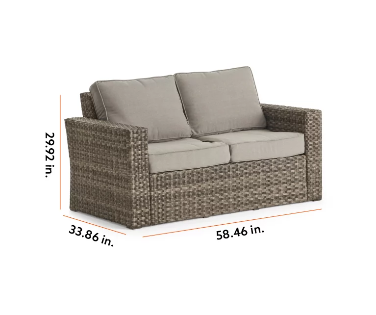 Broyhill Eagle Brooke All-Weather Wicker Cushioned Patio Loveseat 14 Broyhill Eagle Brooke All-Weather Wicker Cushioned Patio Loveseat - Image 12