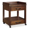 Baldridge Rustic Brown 2-Drawer Rolling Printer Stand -FurniHub Store 810458202 1