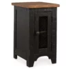 Valebeck Black & Brown Two-Tone Chairside End Table -FurniHub Store 810458251 2