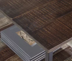 Lamoney Gray, White & Brown Slat Console Table -FurniHub Store 810458257 4