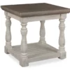 Havalance Gray & White Two-Tone End Table 2 Havalance Gray & White Two-Tone End Table -FurniHub Store 810458274 1