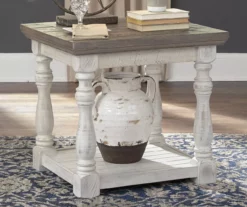 Havalance Gray & White Two-Tone End Table -FurniHub Store 810458274