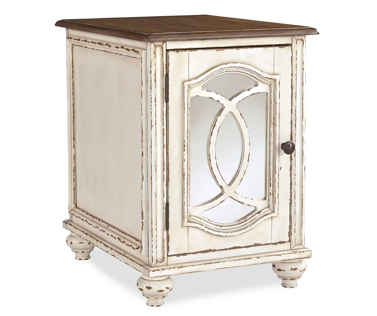 Realyn White & Brown Two-Tone Chairside End Table 3 Realyn White & Brown Two-Tone Chairside End Table