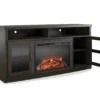 63" Rollins Espresso Electric Fireplace Console 2 63" Rollins Espresso Electric Fireplace Console -FurniHub Store 810464962 3
