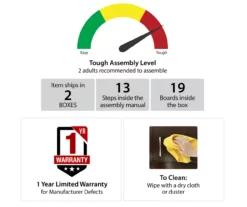 63" Rollins Espresso Electric Fireplace Console -FurniHub Store 810464962 6