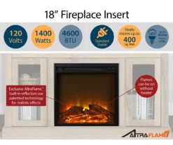 47" Grandcastle Espresso Electric Fireplace Console -FurniHub Store 810464966 A0 4