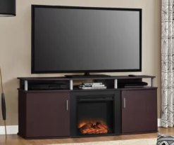 63" Bridgeport Cherry Electric Fireplace Console -FurniHub Store 810464968 1