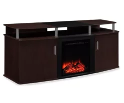 63" Bridgeport Cherry Electric Fireplace Console -FurniHub Store 810464968 5