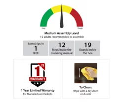 65" Wilton Black Electric Fireplace Console -FurniHub Store 810464969 6