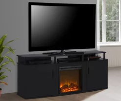63" Bridgeport Black Electric Fireplace Console -FurniHub Store 810465001 1