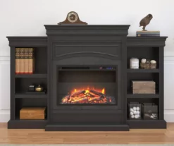 69" Shoreleaf Black Mantel Electric Fireplace -FurniHub Store 810465004 1