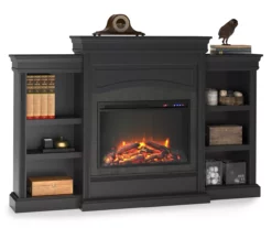 69" Shoreleaf Black Mantel Electric Fireplace -FurniHub Store 810465004 5