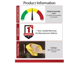 47" Grandcastle Rustic Gray Electric Fireplace Console -FurniHub Store 810465006 5