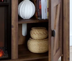 59" Century Lane Rustic Brown Electric Fireplace Console -FurniHub Store 810465020 3