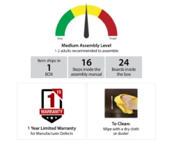 59" Century Lane Rustic Brown Electric Fireplace Console -FurniHub Store 810465020 6