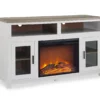 54" Bridgeport White Glass Door Electric Fireplace Console -FurniHub Store 810465026 4
