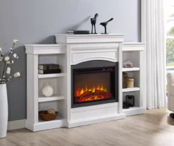 69" Shoreleaf White Mantel Electric Fireplace -FurniHub Store 810465035 1
