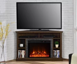 47" Flaxton Espresso Corner Electric Fireplace Console -FurniHub Store 810465039 2