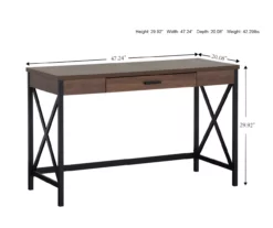 Dark Walnut Writing Desk -FurniHub Store 810466872 A7