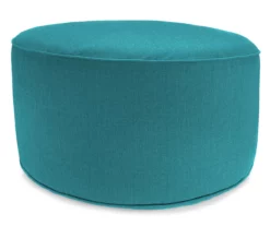 Jordan Manufacturing 18" Round Outdoor Pouf With Welt Trim -FurniHub Store 810467568