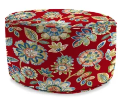 Jordan Manufacturing 18" Round Outdoor Pouf With Welt Trim -FurniHub Store 810467573