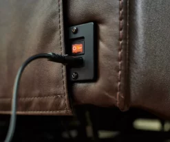 Wellsley Leather Power Reclining Console Loveseat -FurniHub Store 810469258 810469259 1 2