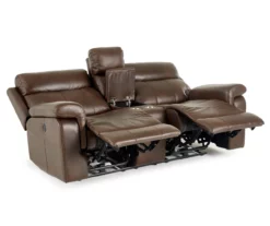 Wellsley Leather Power Reclining Console Loveseat -FurniHub Store 810469259 2 1