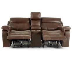 Wellsley Leather Power Reclining Console Loveseat -FurniHub Store 810469259 4