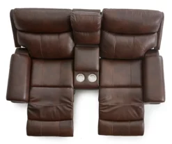 Wellsley Leather Power Reclining Console Loveseat -FurniHub Store 810469259 8