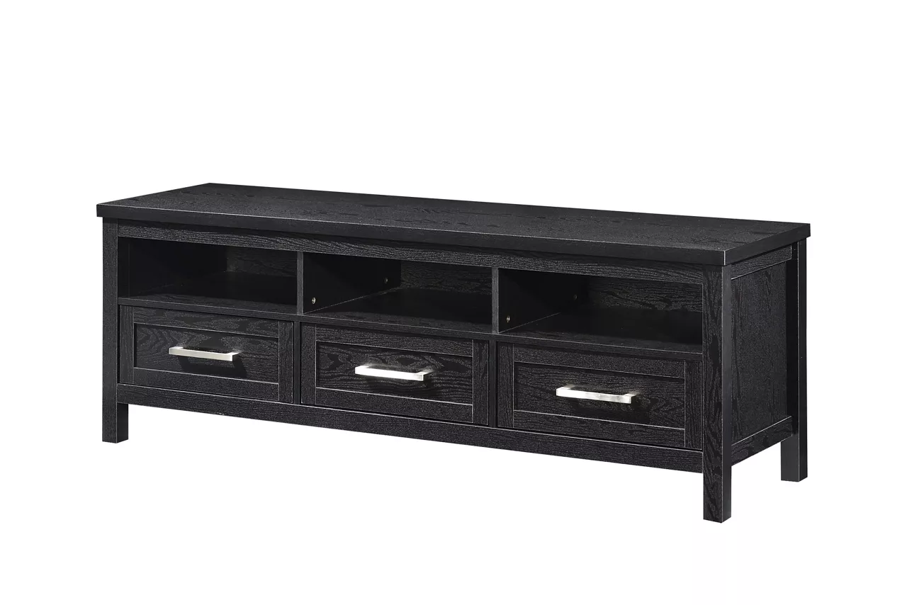 Black 3-Drawer TV Stand 3 Black 3-Drawer TV Stand
