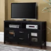 Black 2-Door Media TV Stand 2 Black 2-Door Media TV Stand -FurniHub Store 810469708