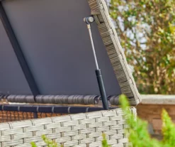 Gray 140-Gallon All-Weather Wicker Storage Deck Box -FurniHub Store 810477588 A0 6