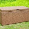 Honey 48-Gallon All-Weather Wicker Storage Deck Box -FurniHub Store 810478127