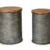 Farmhouse Storage Stools, 2-Pack -FurniHub Store 810479898 1