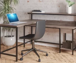 Arlenbry Gray L-Shaped Corner Desk -FurniHub Store 810485152