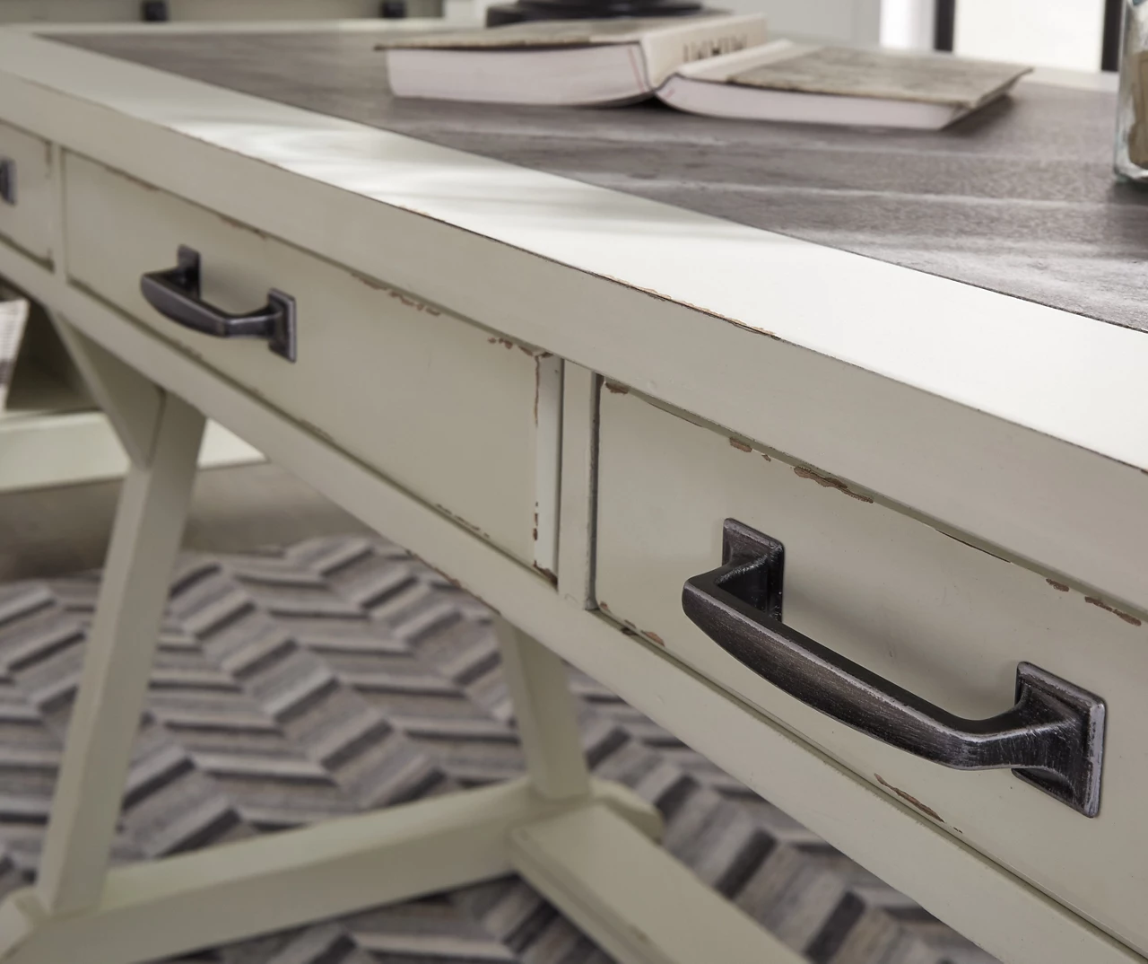 Jonileene White-Gray Desk 6 Jonileene White-Gray Desk - Image 4