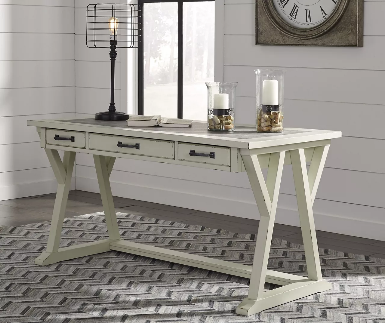 Jonileene White-Gray Desk 4 Jonileene White-Gray Desk - Image 2