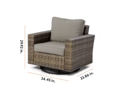 Broyhill Eagle Brooke All-Weather Wicker Swivel Cushioned Patio Glider -FurniHub Store 810496528 99 2